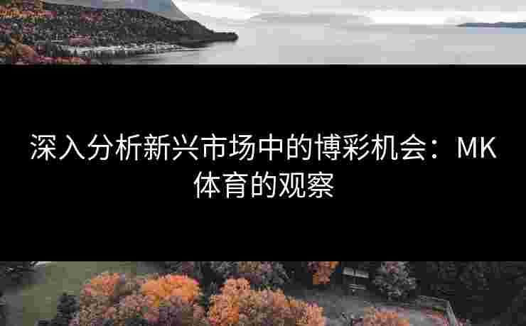 深入分析新兴市场中的博彩机会：MK体育的观察