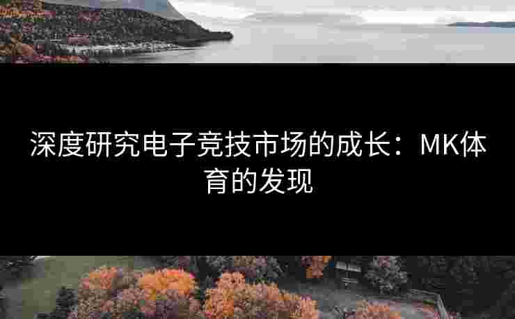 深度研究电子竞技市场的成长：MK体育的发现